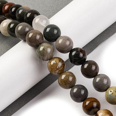 Natural Picture Jasper Beads Strands G-H037-A01-03-1