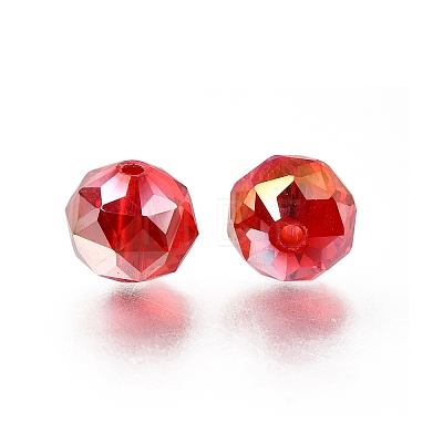 Electroplate Transparent Round Glass Beads GL-CBA6A73-AB07-1