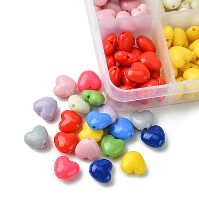 200Pcs 10 Colors Opaque Acrylic Beads OACR-FS0001-44-1