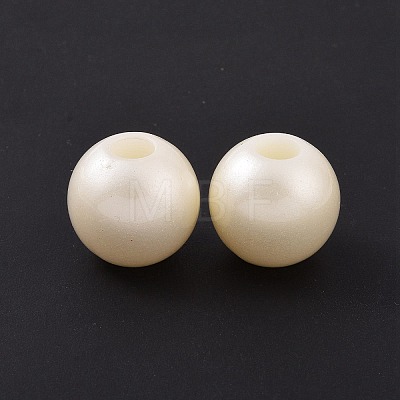 ABS Plastic Imitation Pearl European Beads KY-F019-06A-1