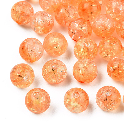 Transparent Crackle Acrylic Beads CACR-N002-08A-1