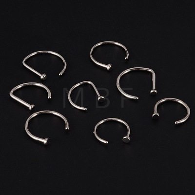 G23 Titanium C Shaped Clip on Nose Rings WGA60F5-02-1