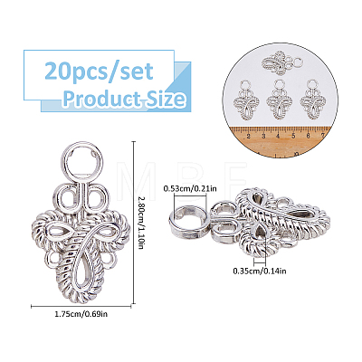 20Pcs Knot Zinc Alloy Adjustable Jean Button Pins FIND-FH0017-91P-1