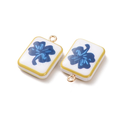 Printed Alloy with Acrylic Pendants AL-CBAE25B-02A-G-1