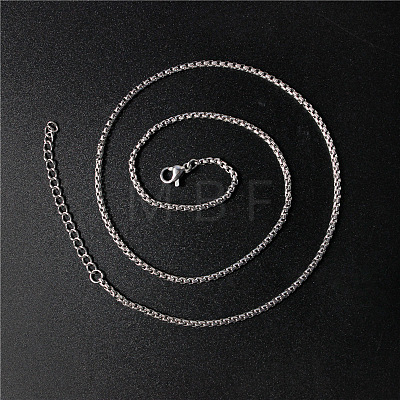 304 Stainless Steel Tree of Life Pendant Box Chain Necklaces for Women WG20AFF-01-1