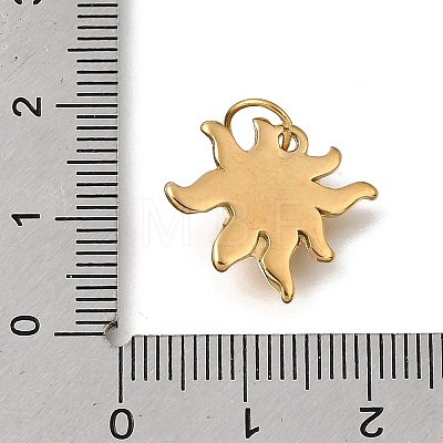304 Stainless Steel Enamel Pendants STAS-F359-02C-G-1