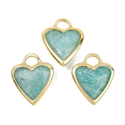 Natural Amazonite Faceted Pendants G-Z154-01G-03-1