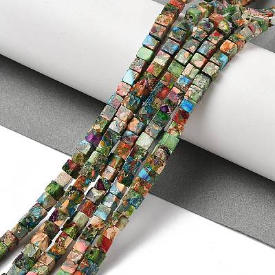 Dyed Natural Imperial Jasper Beads Strands G-H087-F02-01A-1