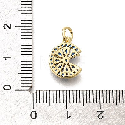 Brass Micro Pave Cubic Zirconia Pendants KK-L225-006G-02-1