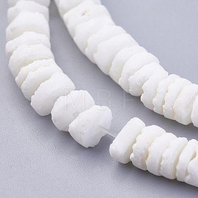 Natural White Shell Beads Strands X-BSHE-P026-30-1