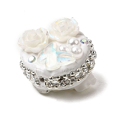 Handmade Polymer Clay Rhinestone Beads CLAY-Z005-03B-1