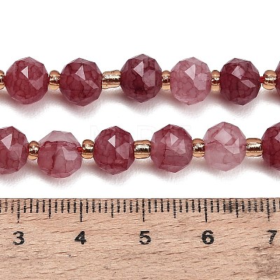 Dyed Imitation Jade Glass Beads Strands GL-Z001-02B-07-1