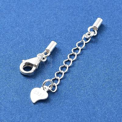 925 Sterling Silver Curb Chain Extender STER-G039-03B-S-1
