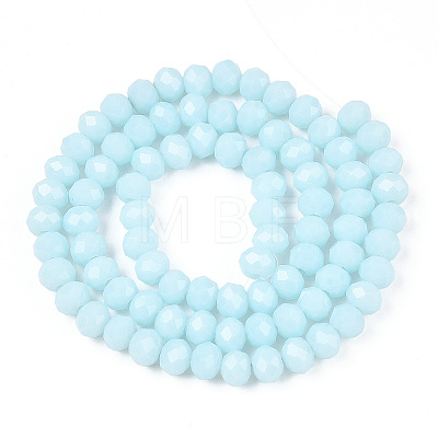 Opaque Solid Color Imitation Jade Glass Beads Strands EGLA-A044-P1mm-D06-1