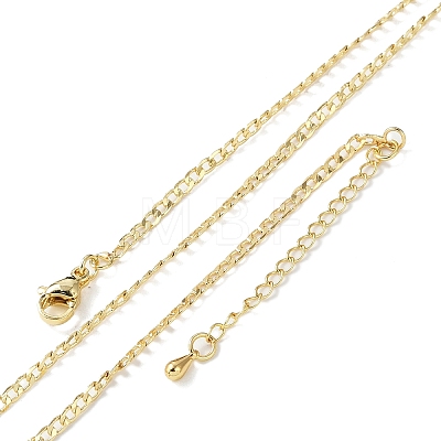 Brass Curb Chains Necklaces for Women NJEW-D302-39G-1