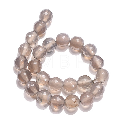 Natural Grey Agate Beads Strands G-G067-8mm-1-1