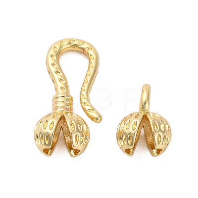 Brass Hook and S-Hook Clasps KK-K381-22G-02-1