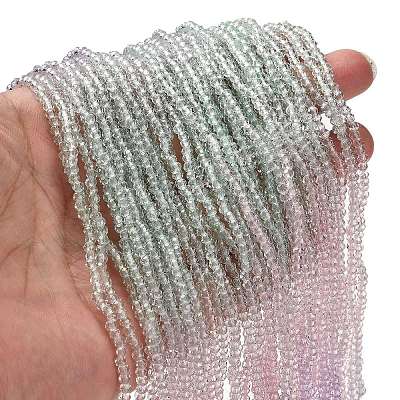 Transparent Painted Glass Beads Strands DGLA-A034-T2mm-A23-1