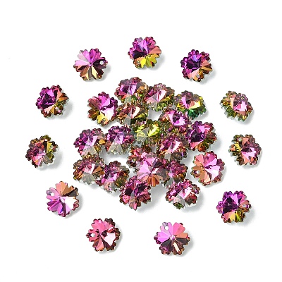 30Pcs Electroplated Glass Charms EGLA-YW0005-23C-1