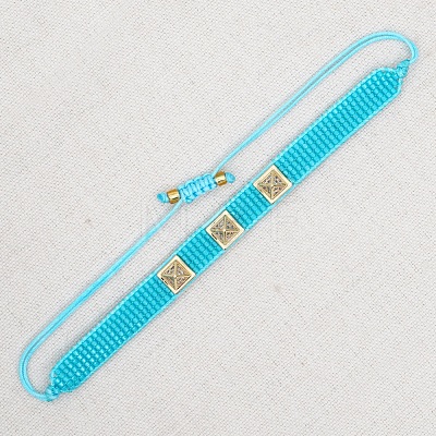 Miyuki Seed Braided Bead Bracelet BJEW-P269-04A-1