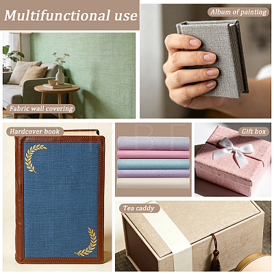 10Pcs 5 Colors Linen Fabric Book Covers FIND-CP0003-80C-1