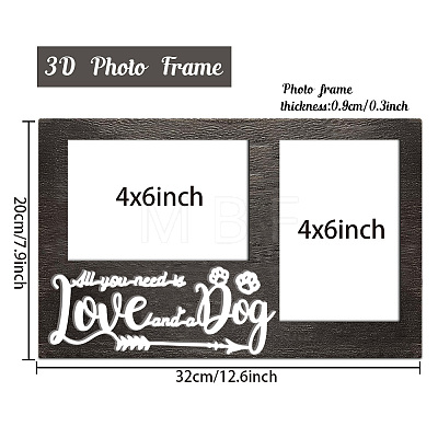 MDF Double Photo Frames AJEW-WH0424-001-1