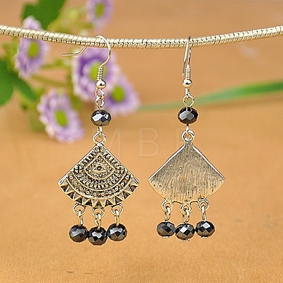 Tibetan Style Chandelier Earrings EJEW-JE00538-1