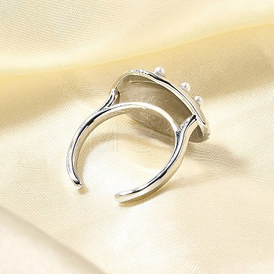 Brass Cuff Rings for Women RJEW-Q008-09P-1