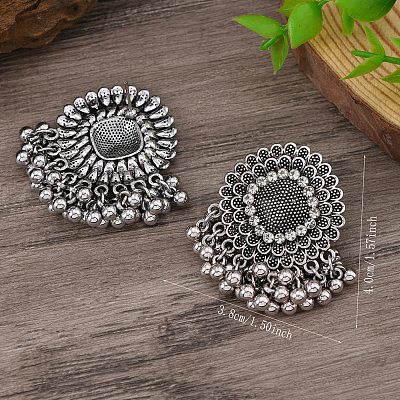Alloy Flower Chandelier Earrings GG9850-1-1