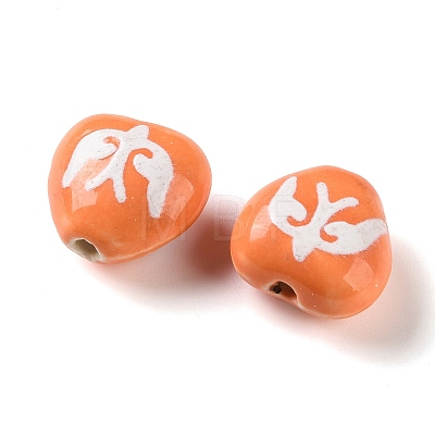 Printed Handmade Porcelain Beads FIND-H023-01E-1