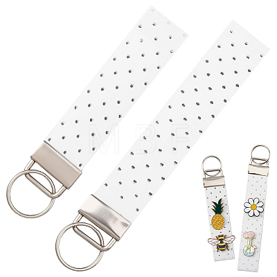 2Pcs Felt Badge Holders Keychain Clasps FIND-CP0004-06A-1