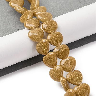 Synthetic Yellow Goldstone Beads Strands G-I372-A11-02-1