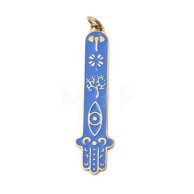 304 Stainless Steel Enamel Pendants STAS-F335-01B-1