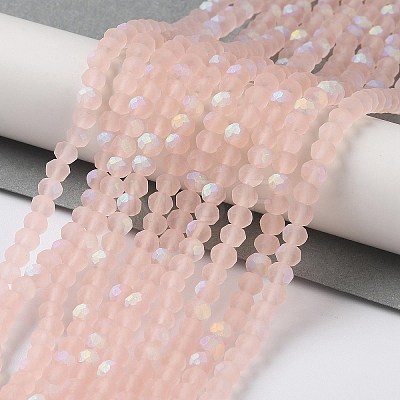 Transparent Glass Beads Strands X1-EGLA-A034-T4mm-MB22-1