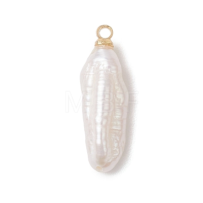 Natural Baroque Pearl Keshi Pearl Pendants PALLOY-JF04777-01-1