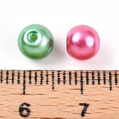 Baking Painted Pearlized Glass Pearl Beads HY-Q003-6mm-M01-1