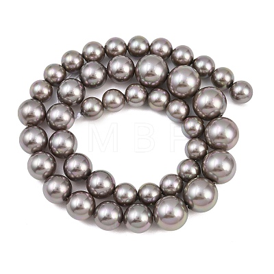 Electroplated Glass Pearl Graduated Beads Strands BSHE-C011-03E-1