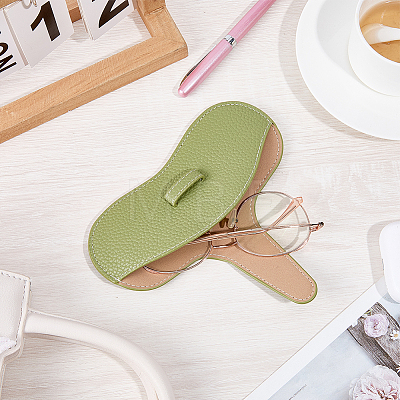 1Pc PU Leather Glasses Case AJEW-CN0006-94D-1