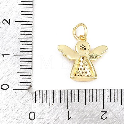 Brass Micro Pave Cubic Zirconia Pendants KK-F938-38G-02-1