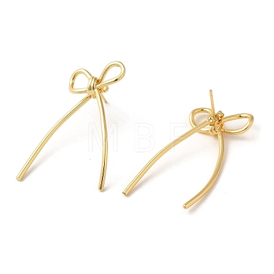 Brass Stud Earrings for Women EJEW-M251-06G-1