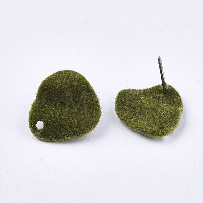Flocky Iron Stud Earring Findings IFIN-S704-38B-1