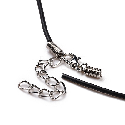 Black Rubber Necklace Cord Making RCOR-D002-C-1