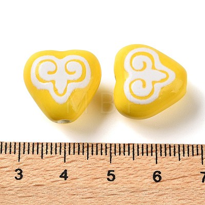 Printed Handmade Porcelain Beads FIND-H023-02H-1
