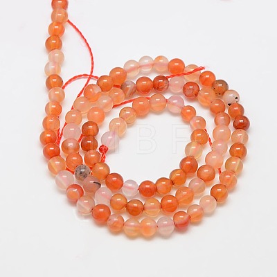 Natural Carnelian Beads Strands X-G-N0006-4mm-17-1