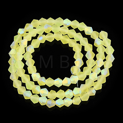 Imitate Austrian Crystal Bicone Frosted Glass Beads Strands EGLA-A039-T2mm-MB21-1