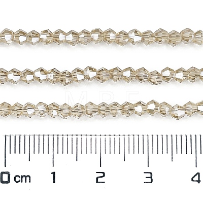 Transparent Electroplate Glass Beads Strands EGLA-A039-T2mm-UA08-1