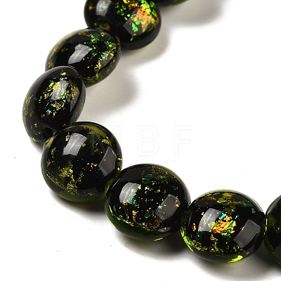 Handmade Dichroic Foil Glass Beads Strands DICH-U001-11H-1