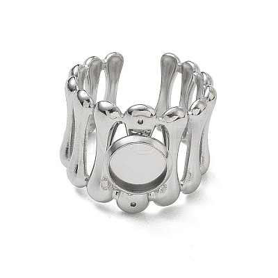 304 Stainless Steel Cuff Ring Components SA-CBA37BC-18A-P-1