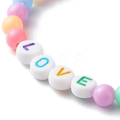 Opaque Acrylic Beads Stretch Bracelet Set for Kid BJEW-JB06589-1