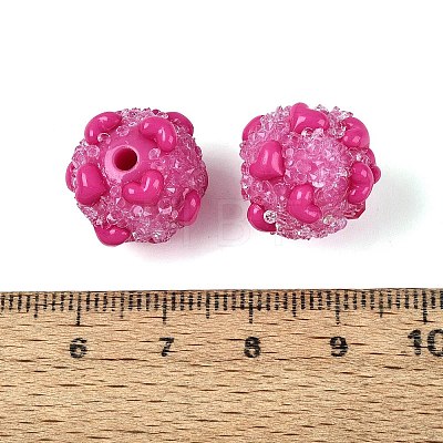Opaque Acrylic & Transparent Resin Rhinestone Beads SACR-Q005-02A-03-1